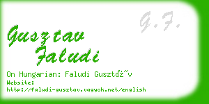 gusztav faludi business card